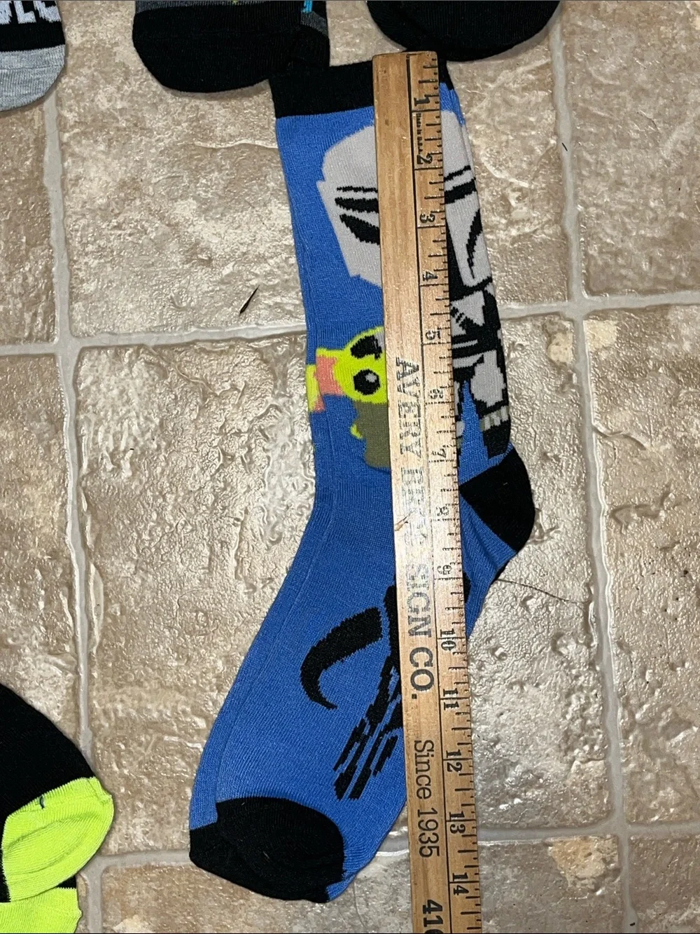 Star Wars Mandalorian & Grogu Crew Socks - Assorted Green, Black, Blue